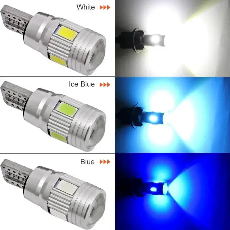 T10 W5W LED Car Bulb Blue 6000K Canbus Signal Light