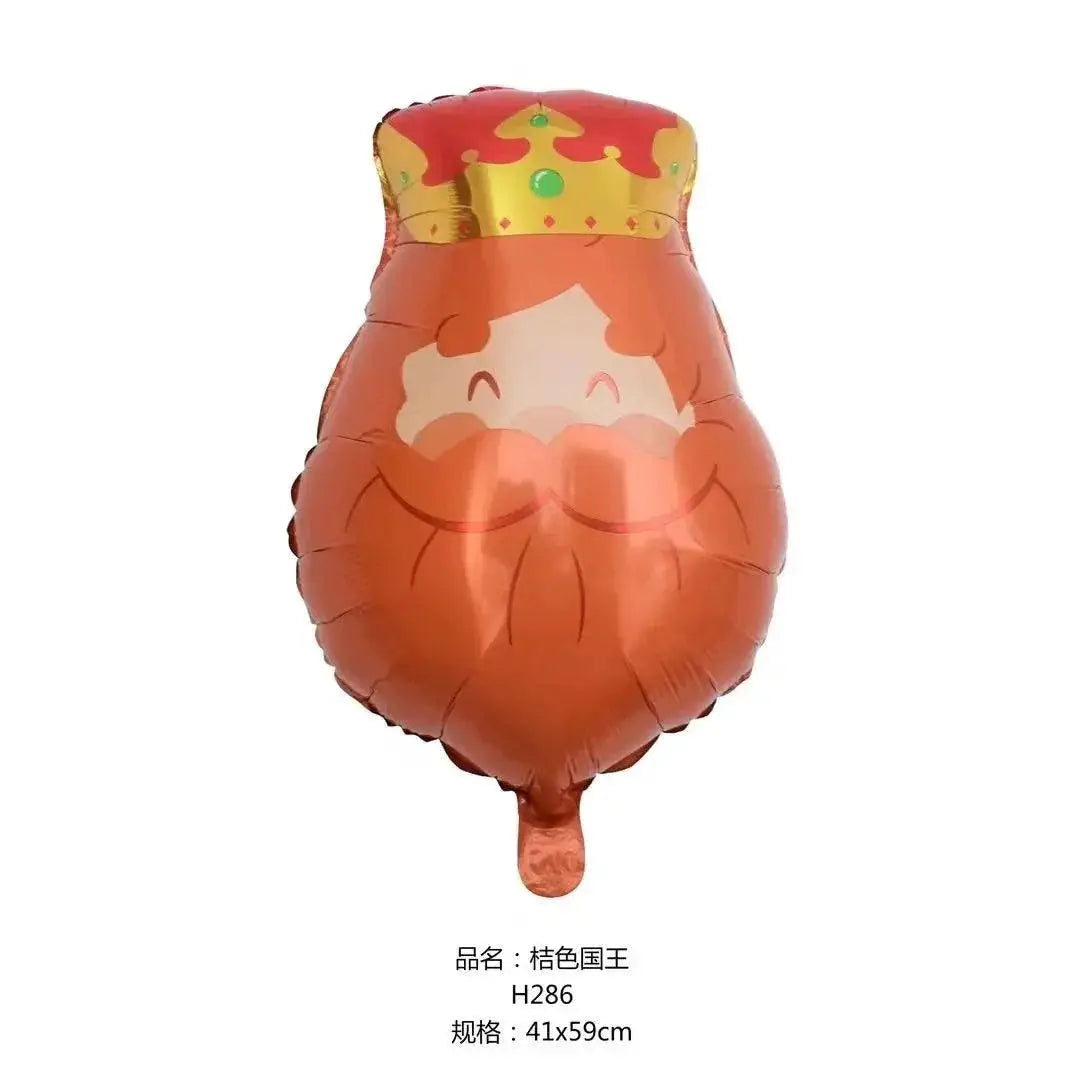 King Cartoon Foil Balloons Set For Birthday Party Decor