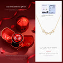 Four-Leaf Clover Foldable Sterling Silver Clavicle Chain