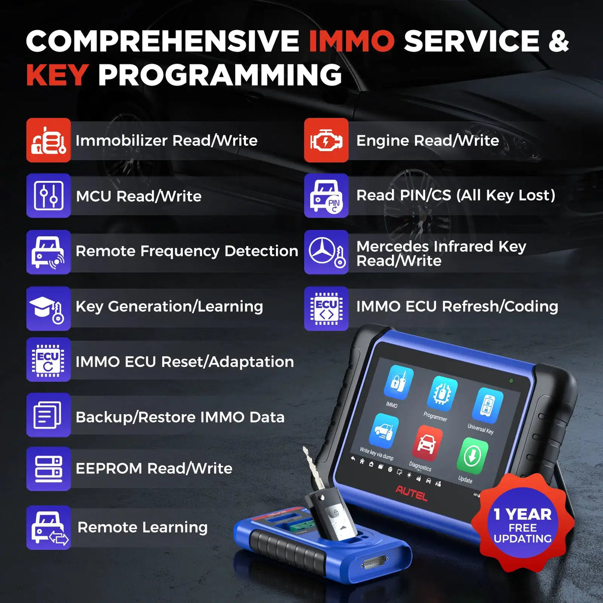 Autel MaxiIM Automotive Scanner IMMO Key Programming Diagnostic — product view 1