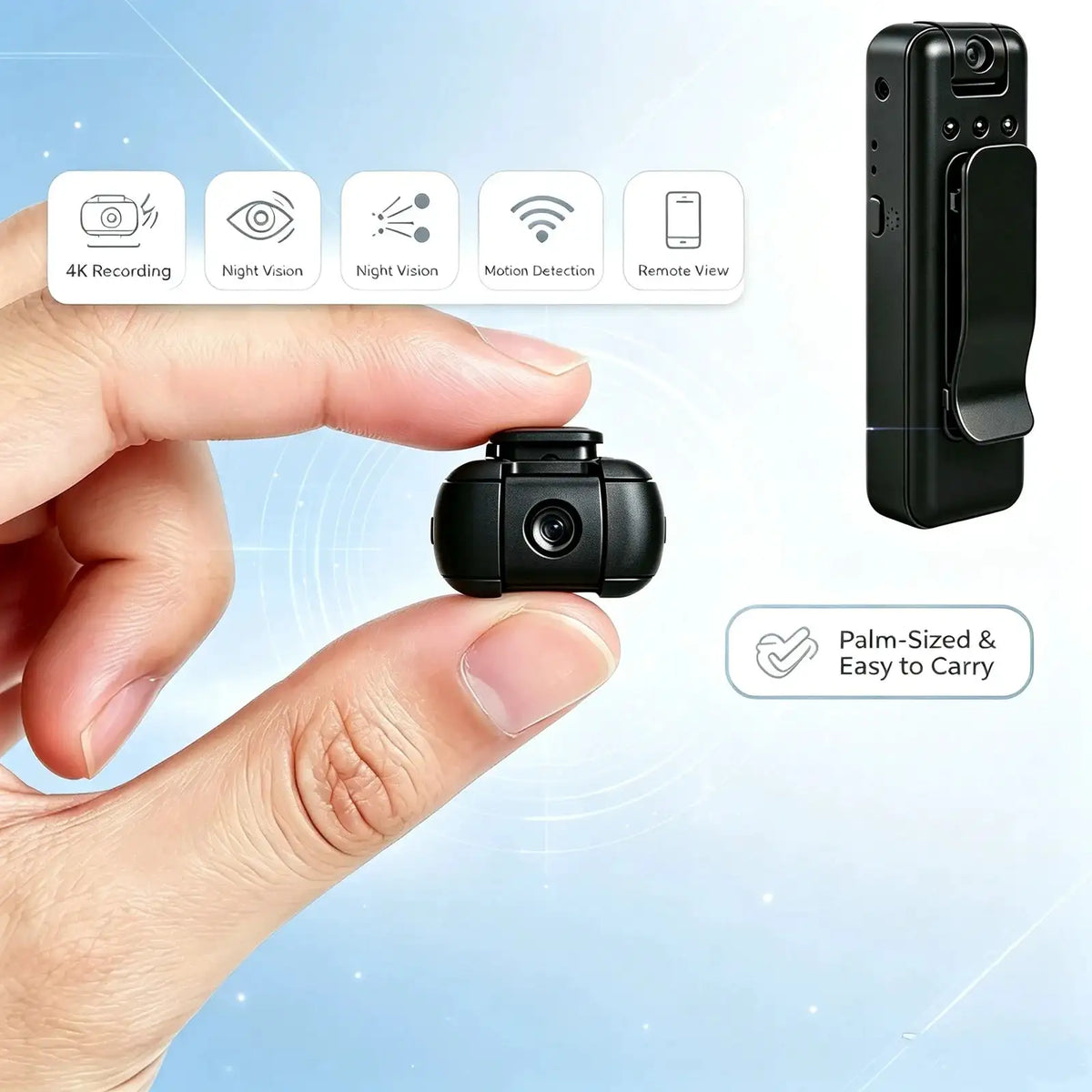 Portable Mini Body Camera Recorder, HD Wearable Video 1080P Vision — product view 6