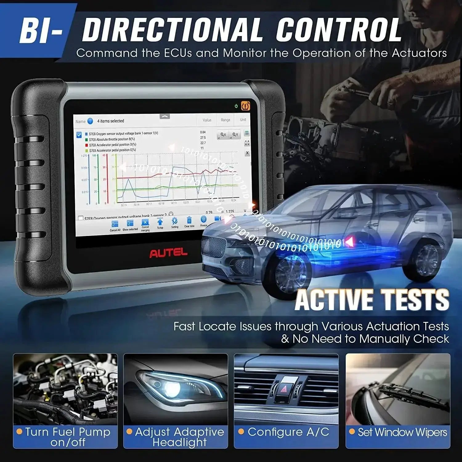 Autel MaxiPRO MP808S TS Advanced OBD2 Scanner All Systems