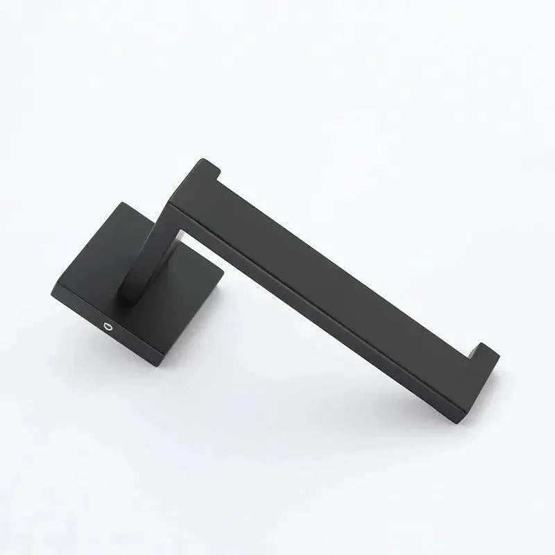 Matte Black Stainless Steel Bathroom Set Modern Organization