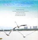 1pc Simulated Feather Seagulls Bird Figurines for Home Decor