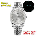 Watchdives WD1954 Men Watches Tiger Eye Stone Dial VH31 Sweep Quartz Watch Ar Sapphire Lumes BGW9 100M Waterproof Luxury Relojes