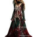 Dark Pleated Gothic Maxi Dress