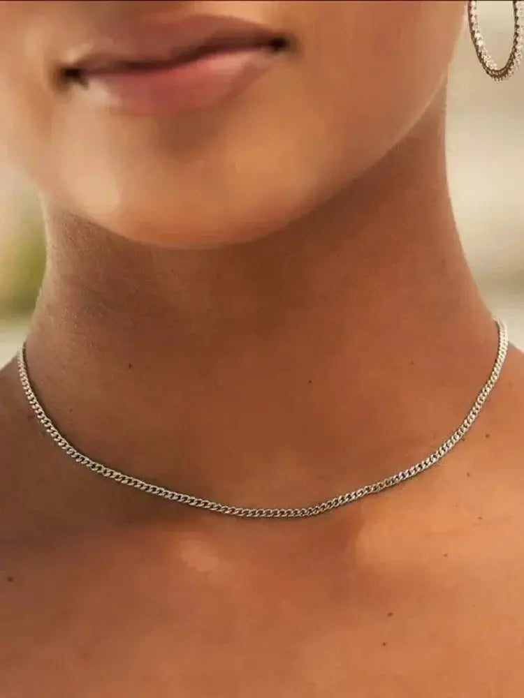 Men Stainless Steel Chain Necklace Titanium Jewelry