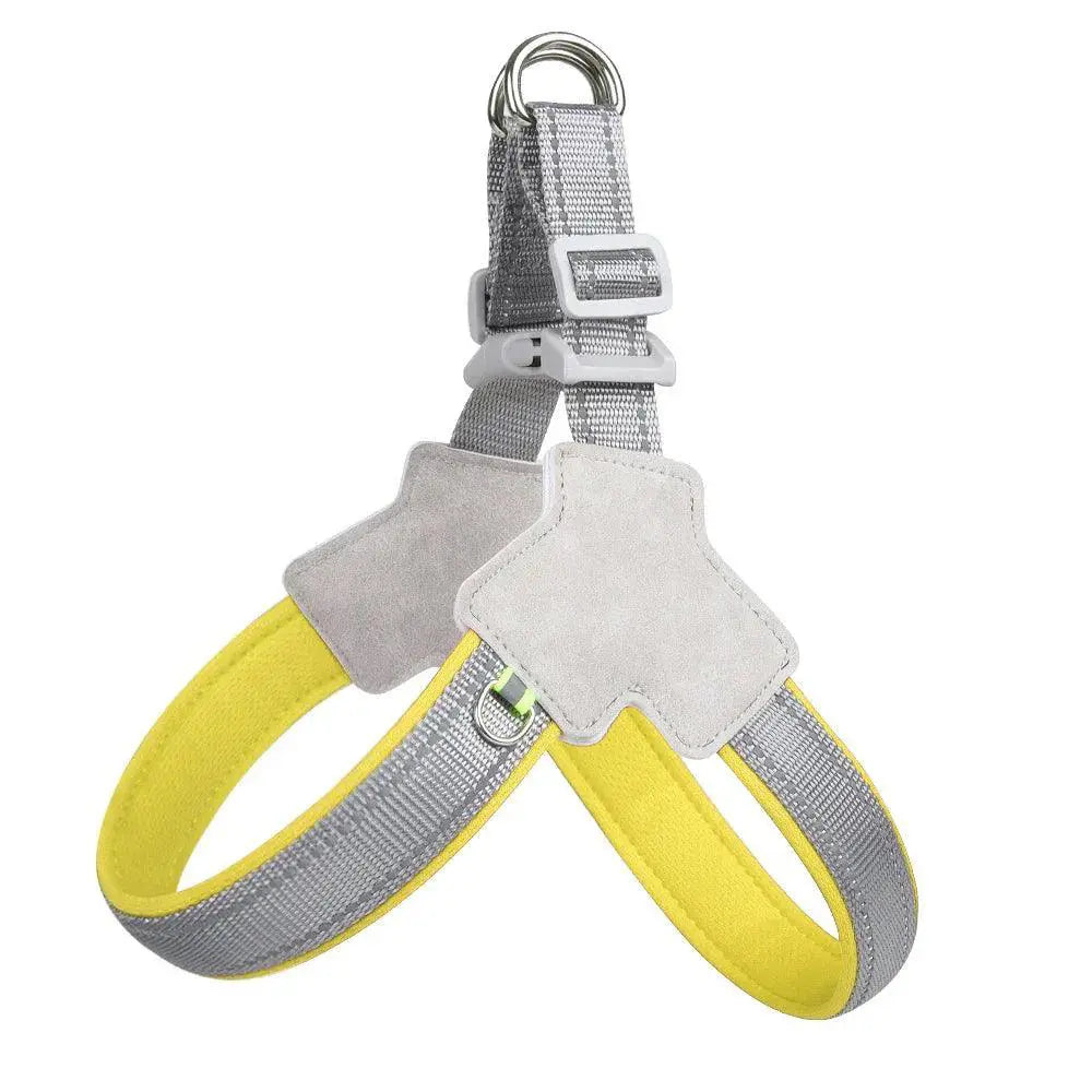 Reflective Dog Harness for Night Walks — Blue