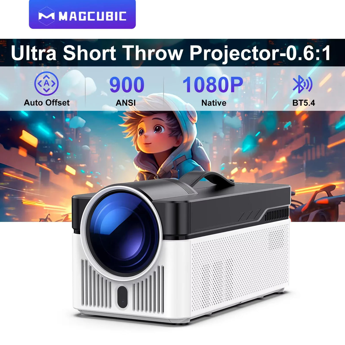 Magcubic Projector Home Projector Ultra Short Throw ANSI Auto — product view 1
