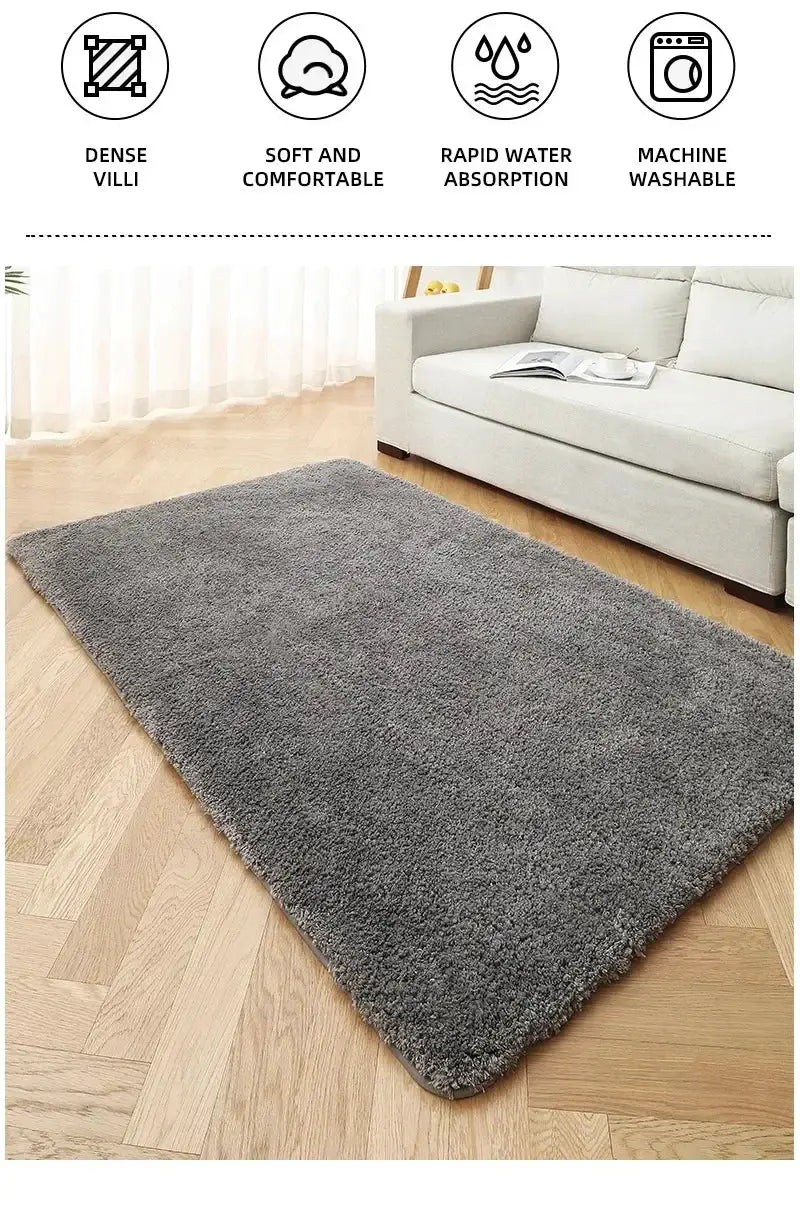 Soft Plush Thick Floor Mat Non Slip Rug Carpet For Home Use