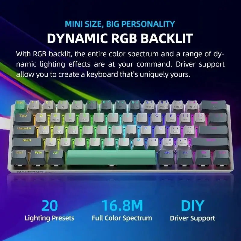 Machenike K500 B61W Wireless Mechanical Keyboard 60 Percent
