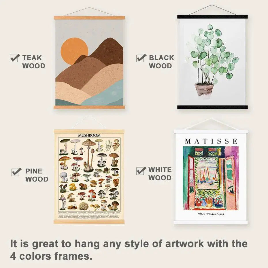 Magnetic Teak Wood Picture Frame for Stylish Home Decor