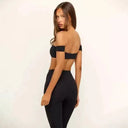 Yoga Pmwrun Off Shoulder Set High Waist Leggings