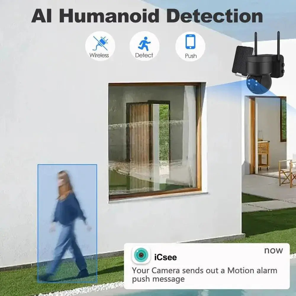 Solar Wireless Security Camera With Color Night Vision