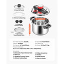 SucceBuy Qt Pressure Cooker Stainless Steel Pressures Canner
