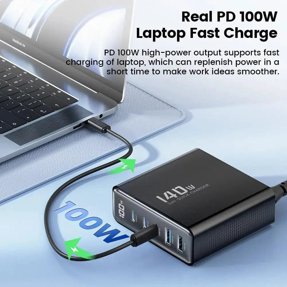 Toocki 140W GaN Fast Charging USB C Desktop Charger