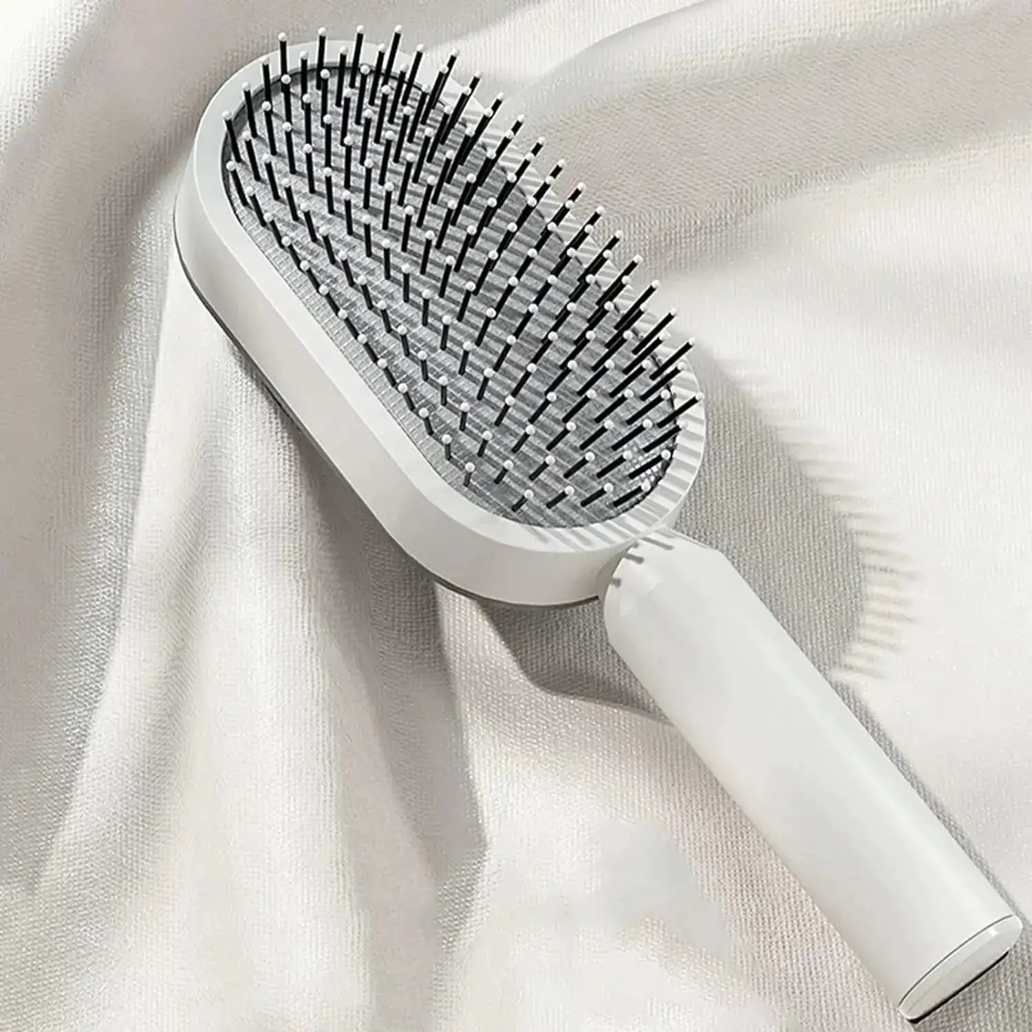 Self Cleaning Hair Brush For Thick Hair With Air Cushion