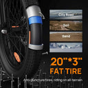 HEZZO Folding Electric Bike for Outdoor Rides