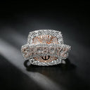 Men Silver Hip Hop Ring With Moissanite