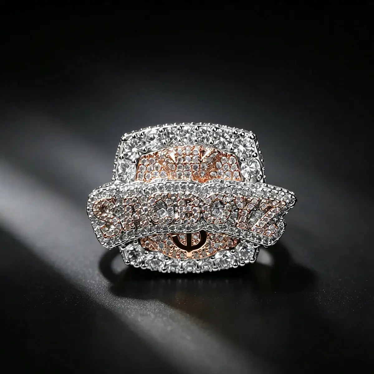 Men Silver Hip Hop Ring With Moissanite — product image 6