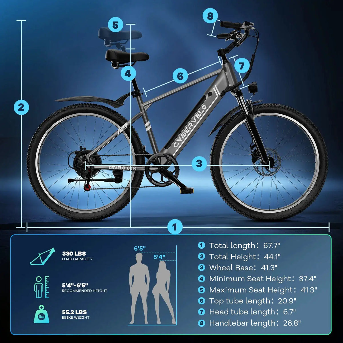 Cybervelo Electric Bike for Custom Setups — product view 8
