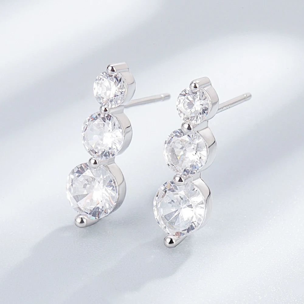 Moissanite Stud Earrings — product view 3