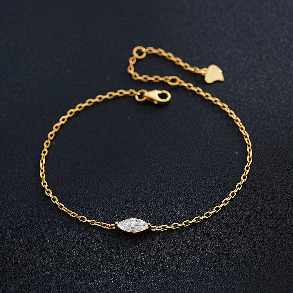 Moissanite Jewelry in Sterling Silver Dainty — product view 4