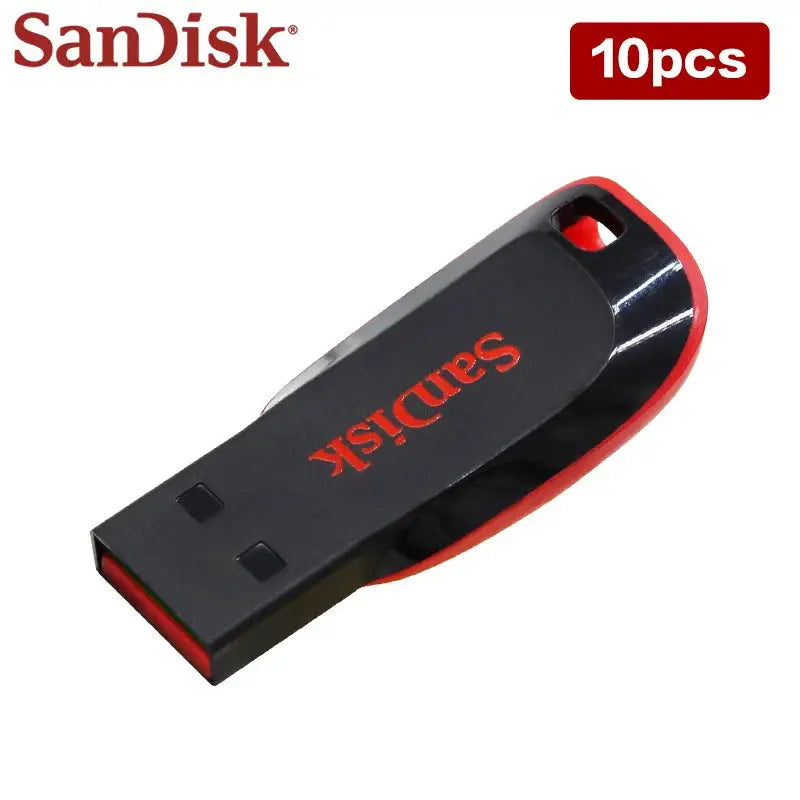 Wholesale SanDisk USB Flash Drive 10PCS 5PCS 16GB 32GB 64GB 128GB Pendrive USB 2.0 Memory Stick U Disk Pen Drive for Computer