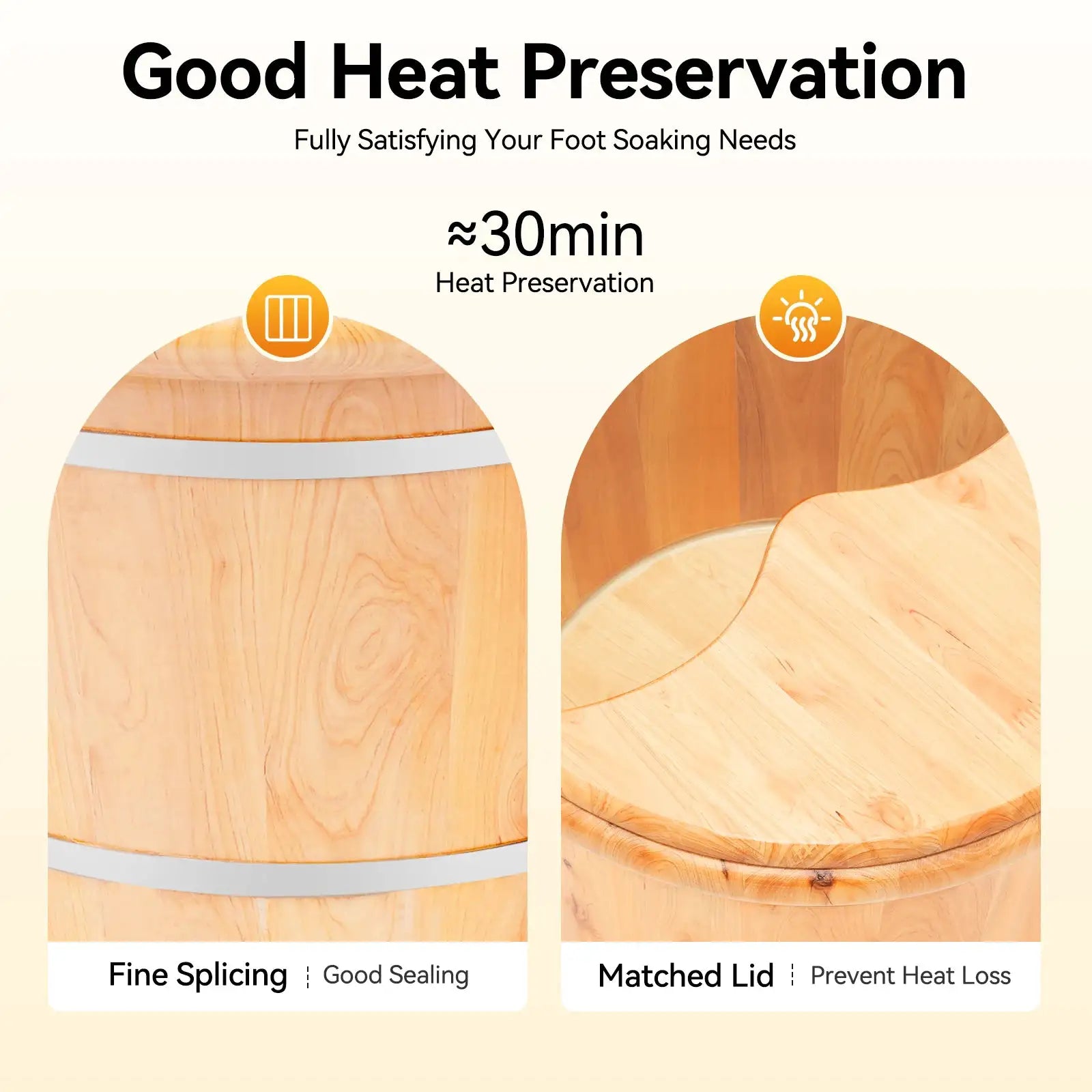 Foot Bath Massager Cedar Wood Color Free Standing Footbath Basin Foot Soaking Bath Basin Foot Bucket Footbathing Home Supplie