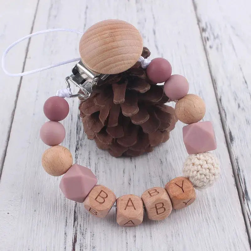 Personalized Baby Pacifier Holder Teething Relief Safety