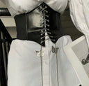 Butterfly Chain Corset Wide Belts PU Leather Slimming Girdle