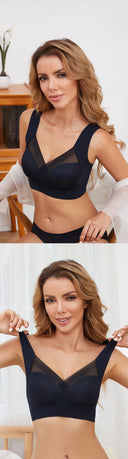 1Pc One-Piece Non-Marking Wide Straps Sports Bra