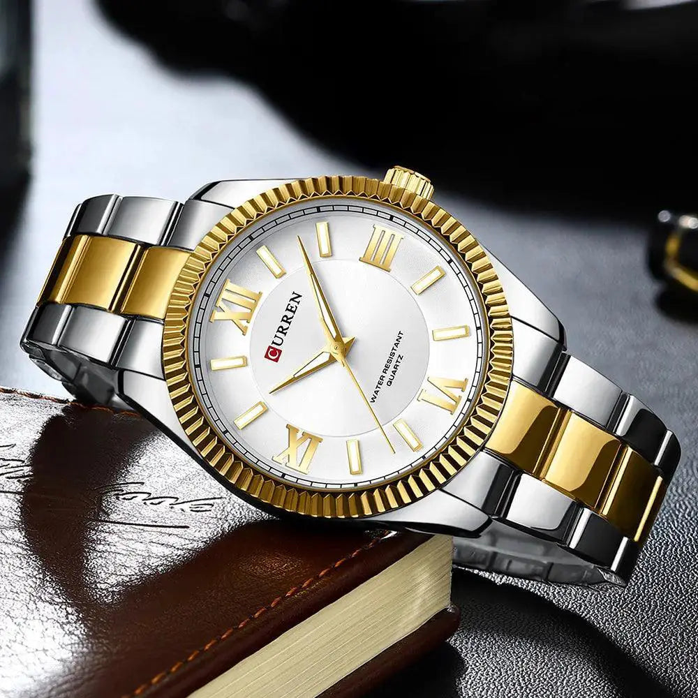 Men's Stainless Steel Business Watch Luxury Timepiece