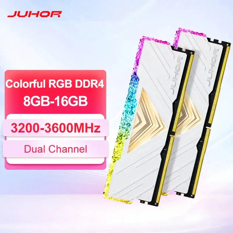 Juhor RGB DDR4 RAM 8GB 3200MHz DIMM Memory for Gaming