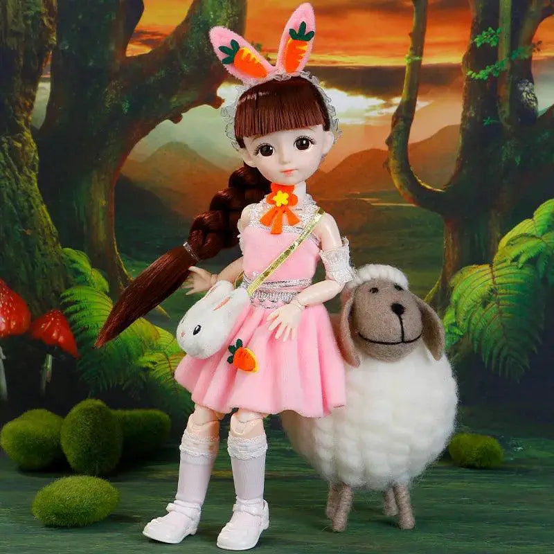Customizable BJD Doll Dress Up Toy With 3D Eyes Interactive
