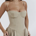 Mingmingxi Elegant Dress for Summer Pink Midi Dress