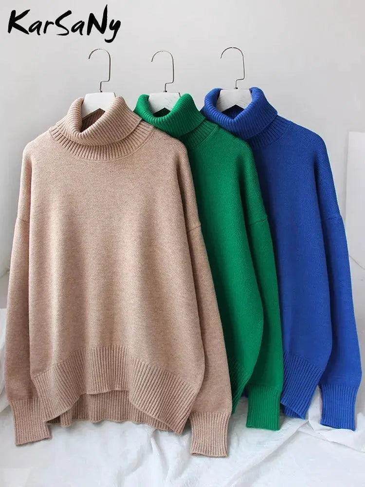 Chunky Knit Turtleneck Sweater Cozy Winter Essential Chic