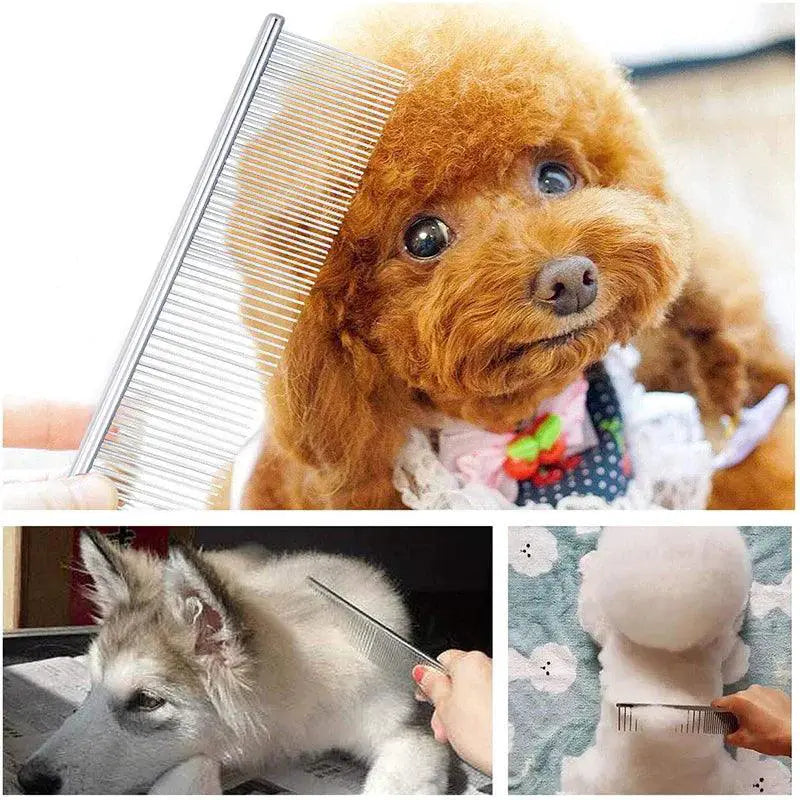 Premium Stainless Steel Pet Grooming Comb for Dogs and Cats