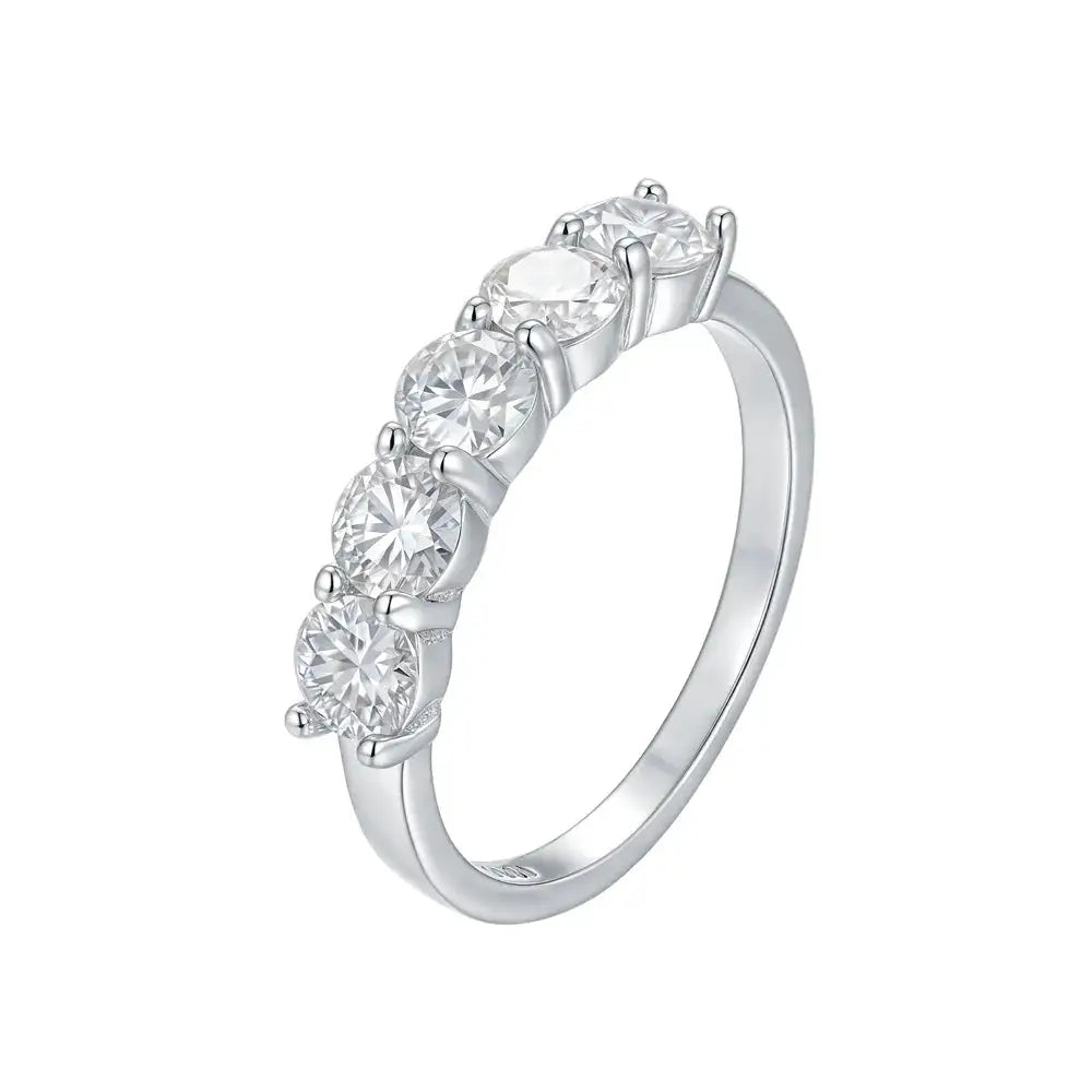 Round Moissanite Ring Carat — product view 5