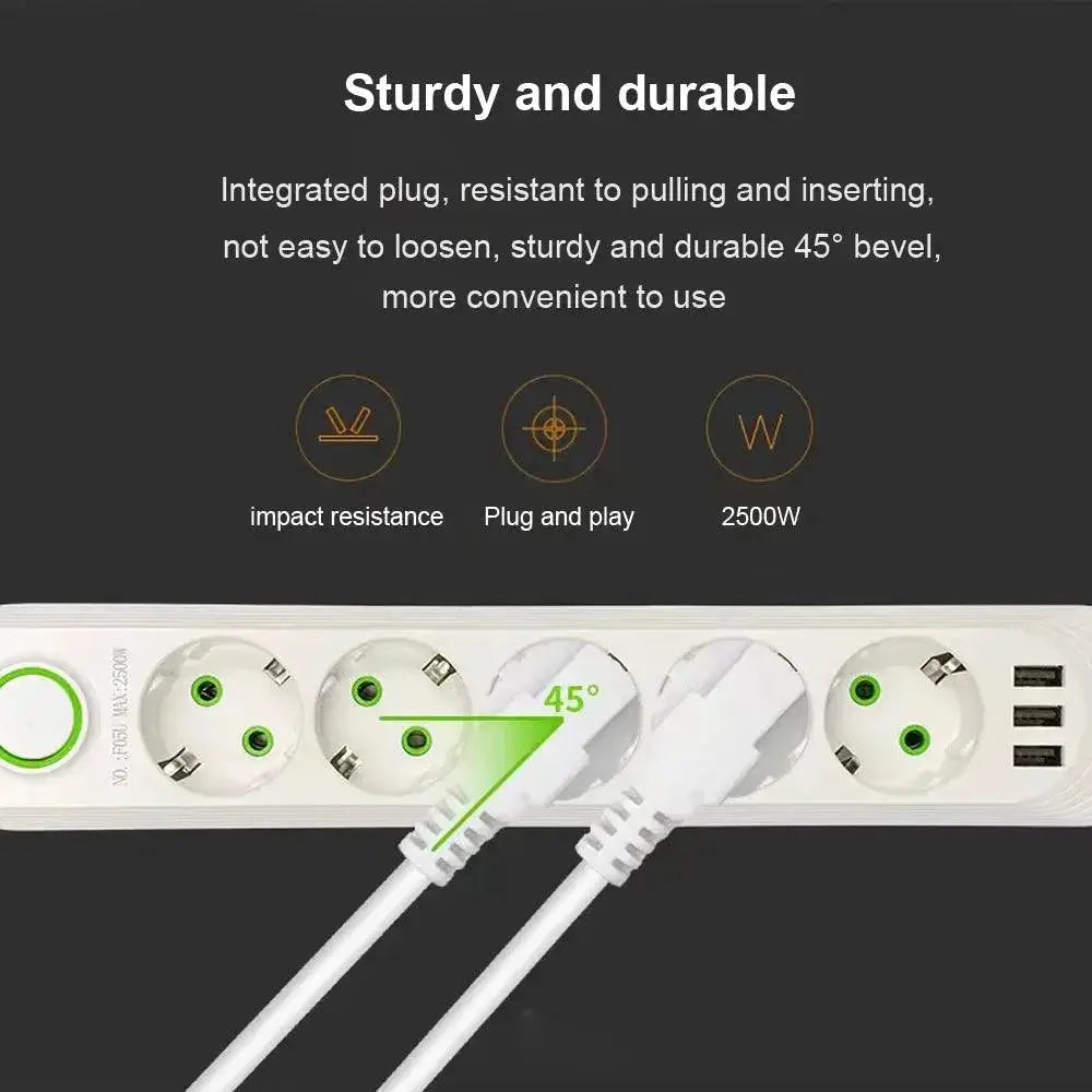 Smart Home Power Strip With USB Ports For Fast Charging
