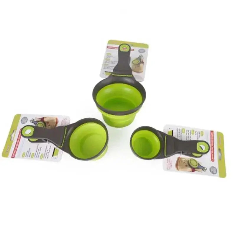 Folding Pet Bowl With Food Spoon And Bag Set For Travel