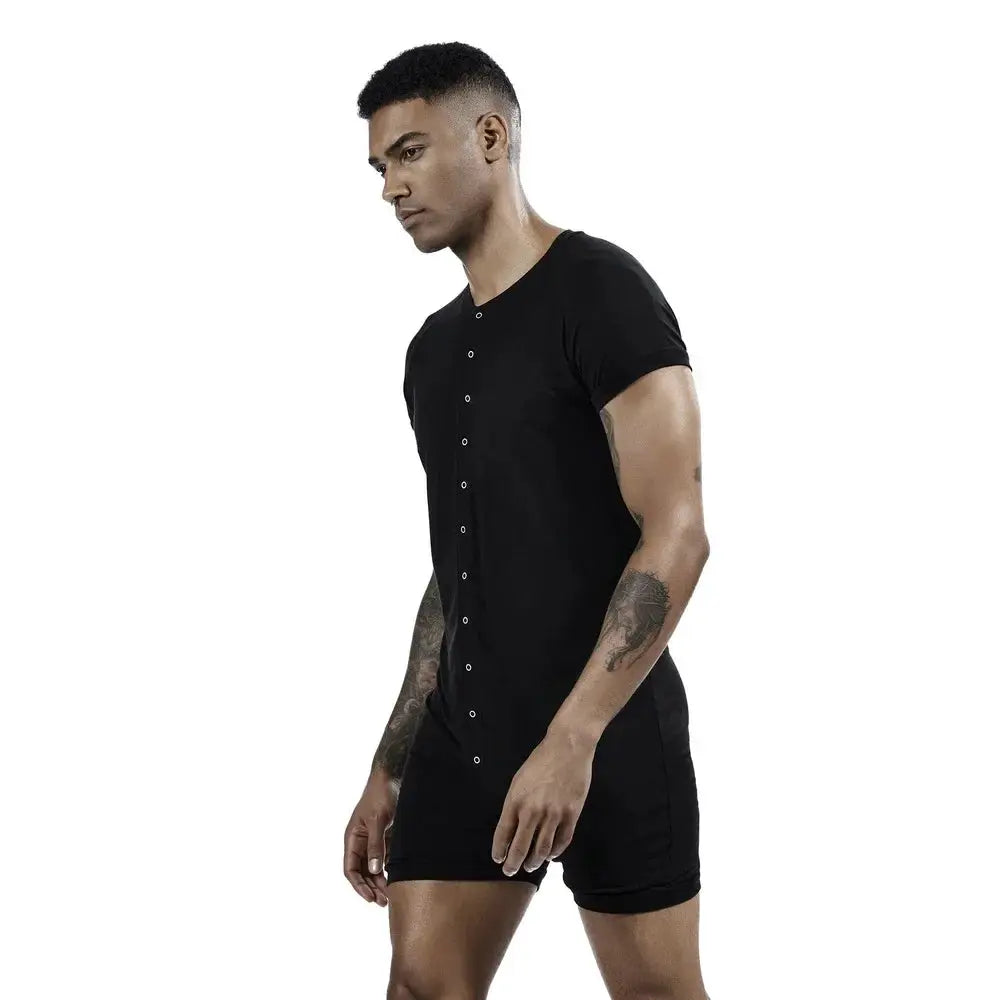 Men Slimming Shapewear Bodysuit With Button Top Comfort