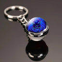 Zodiac Glass Ball Keychain Stylish Astrology Accessory
