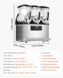 SucceBuy Commercial Slushy Machine Frozen Drink Machine Cups