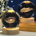 3D Crystal Ball Light Solar System Night Light