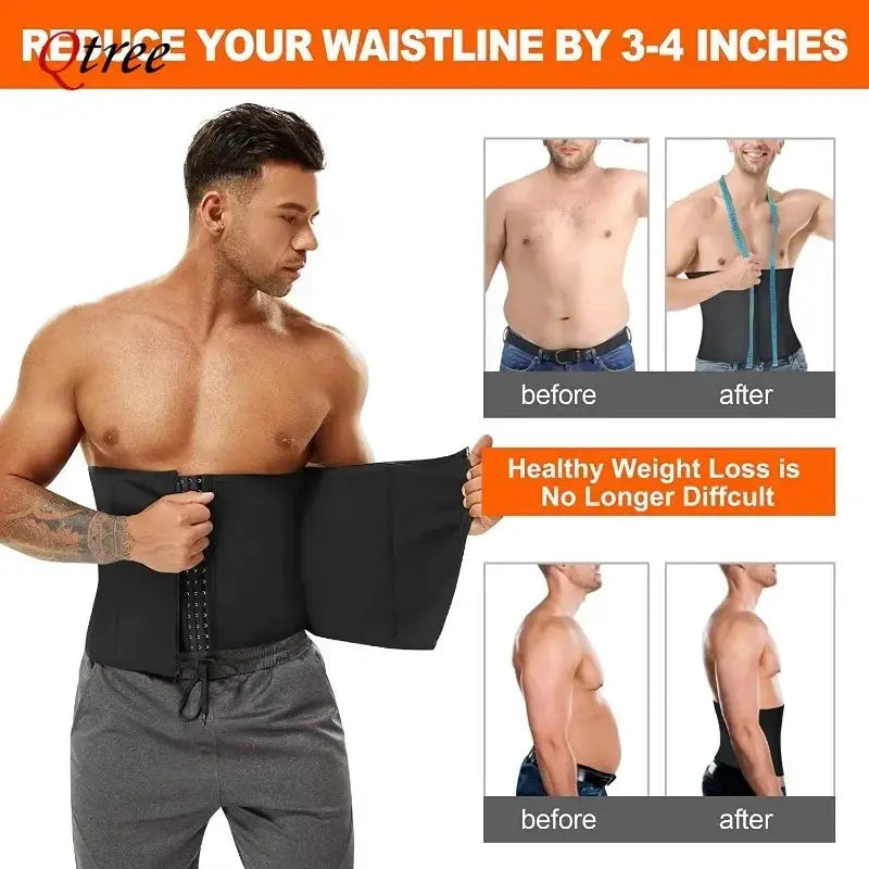 Qtree Men Hot Neoprene Slimming Trimmer Belt Weight Loss