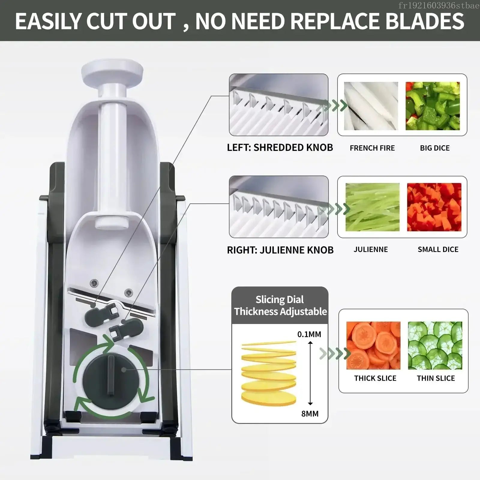 Safe Five In One Manual Vegetable Chopper Slicer D479 - OurLum.com