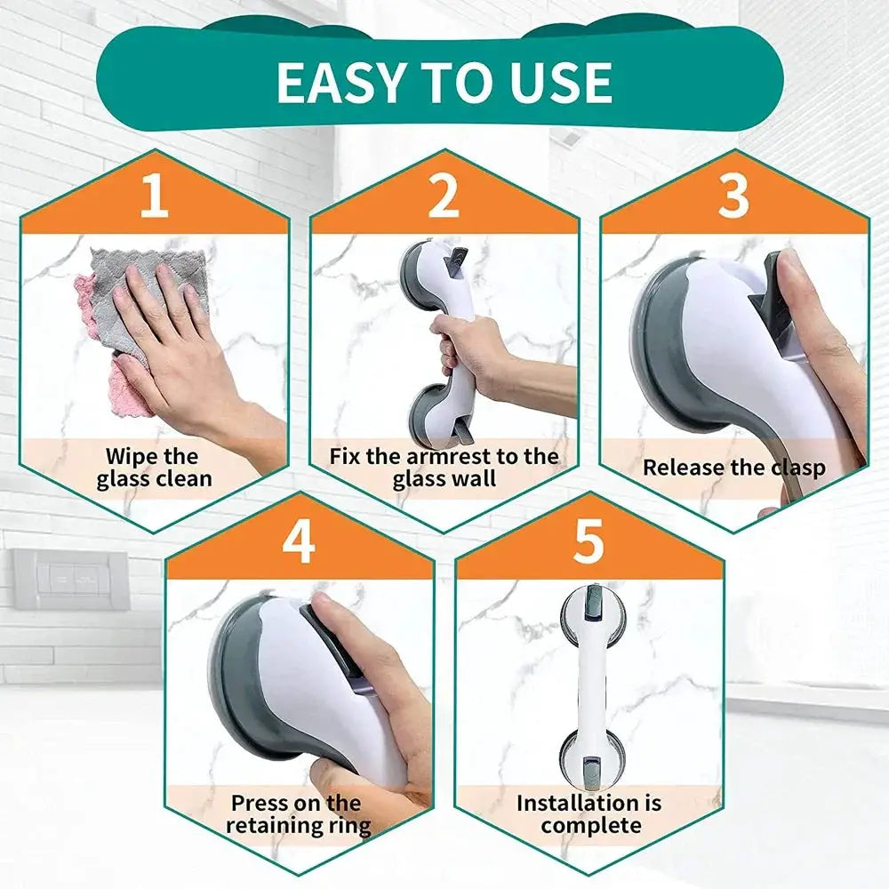 Ultra Grip Shower Handle Grab Bars Safety Support Kit