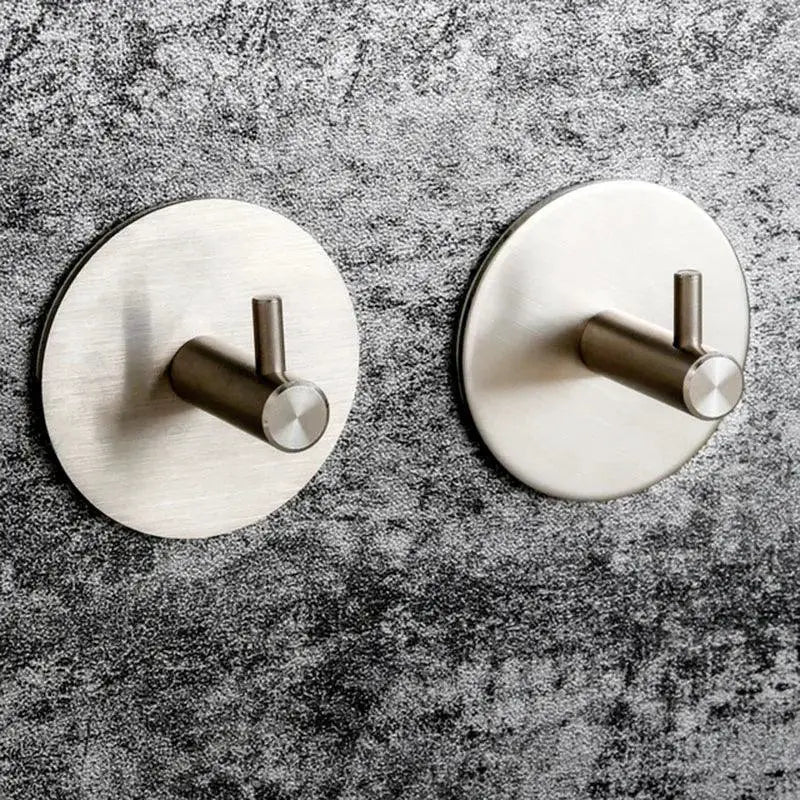 Premium Stainless Steel Bathroom Hooks Organizer Set Of 2