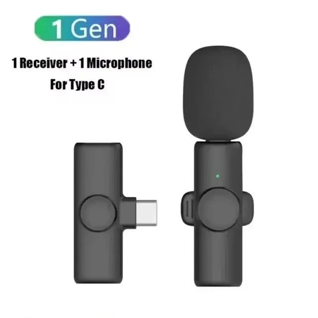 Dual Wireless Lavalier Lapel Microphone